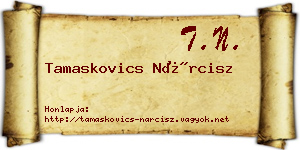 Tamaskovics Nárcisz névjegykártya